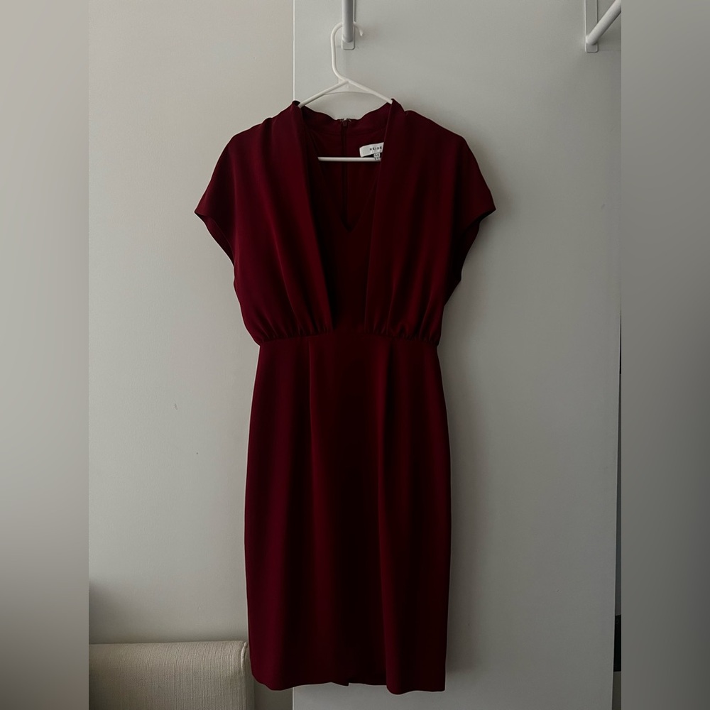 Reiss Deep Red Midi Dress